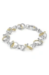 Lagos Caviar Lux Diamond Link Bracelet In Two-tone