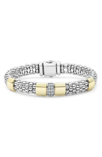 Lagos Caviar Lux Diamond Rope Station Bracelet In Multi