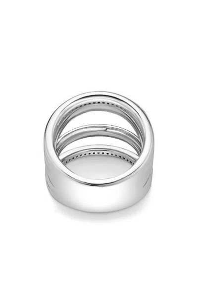 Lagos Caviar Lux Pavé Diamond Ring In Two-tone
