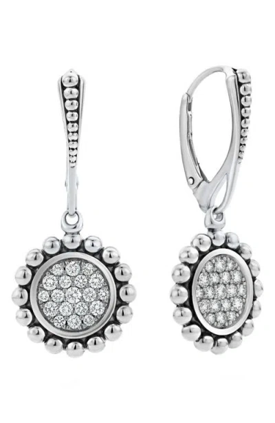 Lagos Caviar Spark Diamond Circle Drop Earrings In Metallic