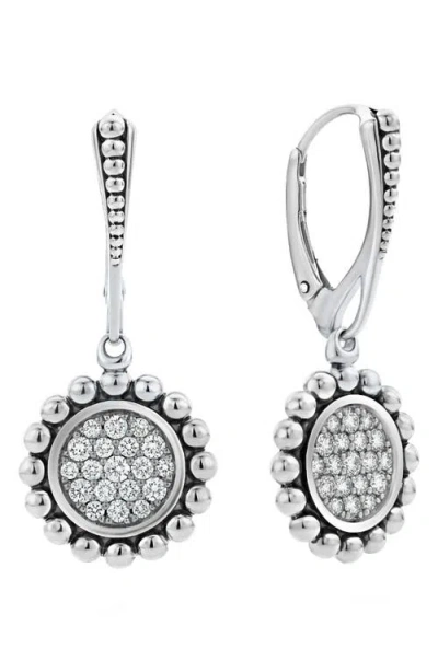 LAGOS LAGOS CAVIAR SPARK DIAMOND CIRCLE DROP EARRINGS