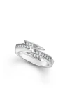 Lagos Caviar Spark Lightning Bolt Diamond Ring In Silver