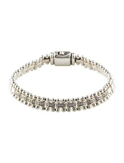 Pre-owned Lagos Caviar Spark Link Bracelet, 6.75" In Multi