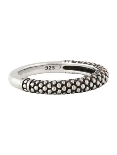 Pre-owned Lagos Caviar Stacking Ring In Multicolor