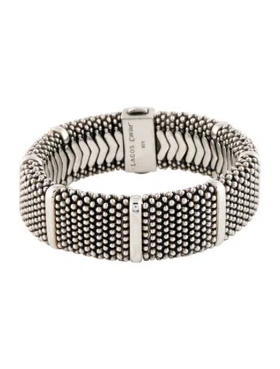 Pre-owned Lagos Caviar Station Bracelet, 6.5" In Multi