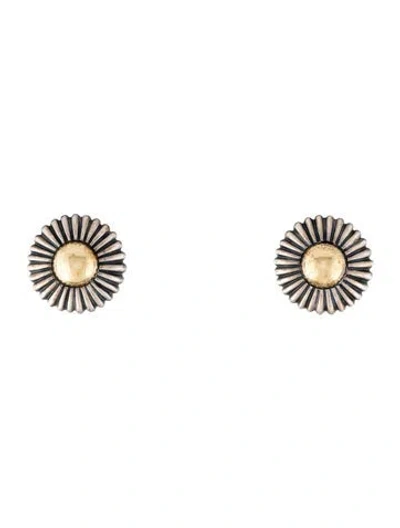 Pre-owned Lagos Caviar Two-tone Clip-on Earrings In Multi