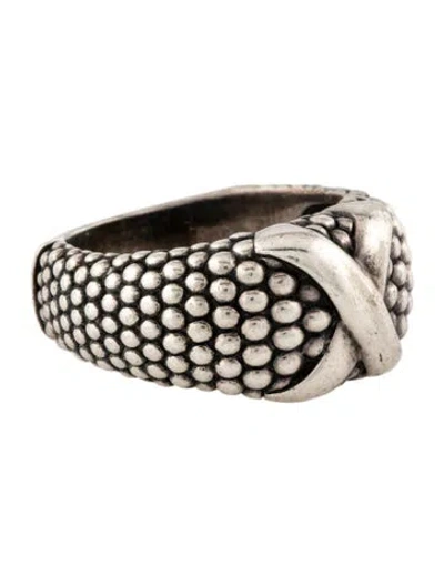Pre-owned Lagos Caviar "x" Band Ring In Multicolor