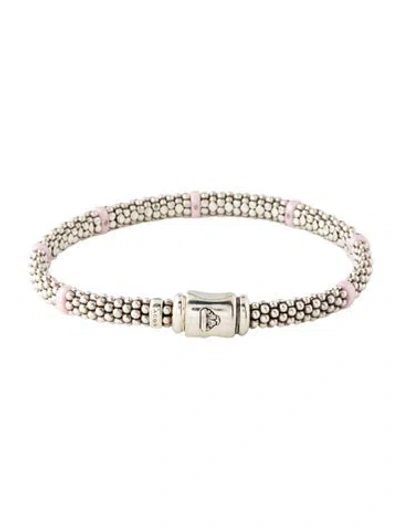 Pre-owned Lagos Ceramic Caviar Bead Bracelet, 7.25" In Multicolor