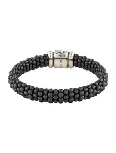 Pre-owned Lagos Ceramic Caviar Beaded Bracelet, 5.75" In Multi
