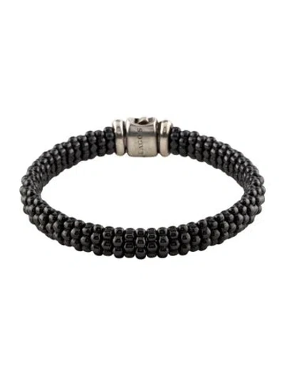Pre-owned Lagos Ceramic Caviar Beaded Bracelet, 6.75" In Multi