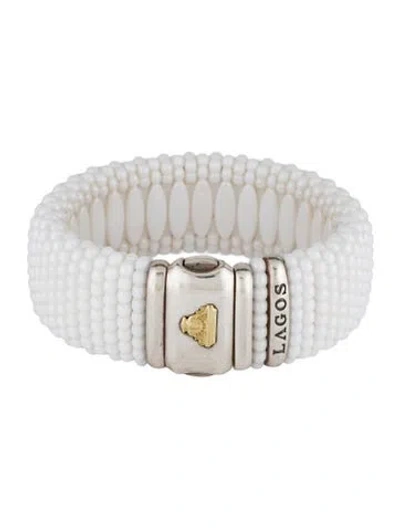 Pre-owned Lagos Ceramic Caviar Statement Bracelet, 6" In Multicolor