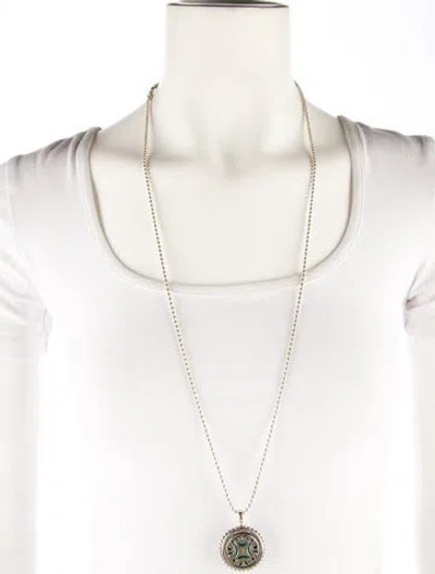 Pre-owned Lagos Ceramic Maya Pendant Necklace, 34" In Multi