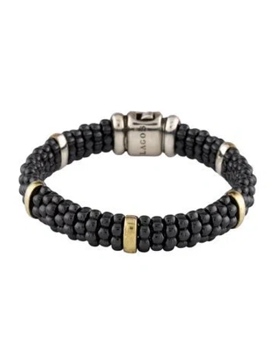 Pre-owned Lagos Ceramic Station Bracelet, 5.75" In Multi