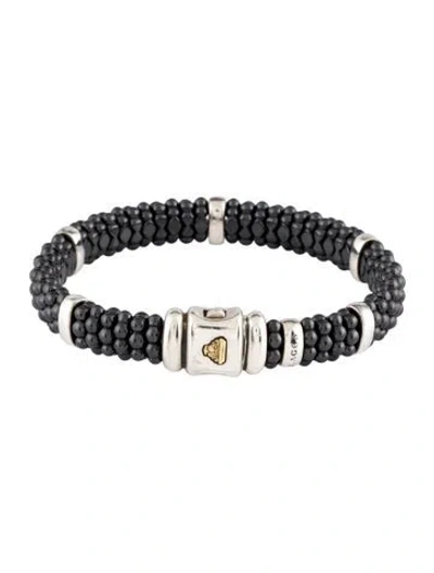 Pre-owned Lagos Ceramic Station Bracelet, 6.5" In Multi