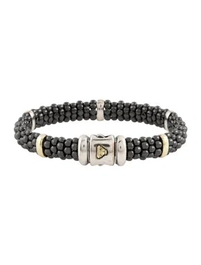 Pre-owned Lagos Ceramic Station Bracelet, 6.5" In Multi