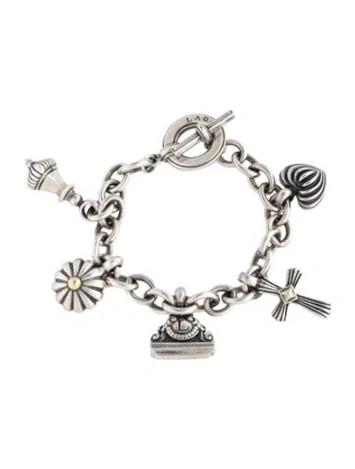 Pre-owned Lagos Charm Bracelet, 6" In Multicolor