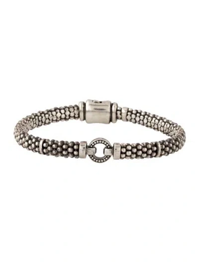 Pre-owned Lagos Circle Caviar Bracelet, 6.5" In Multicolor