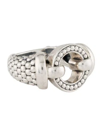 Pre-owned Lagos Circle Caviar Ring In Multicolor