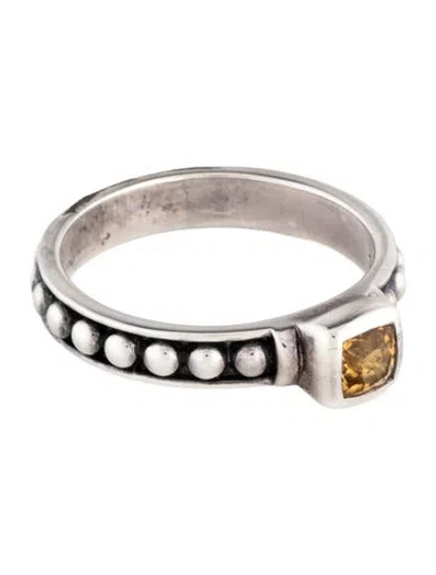Pre-owned Lagos Citrine Stacking Ring In Multicolor