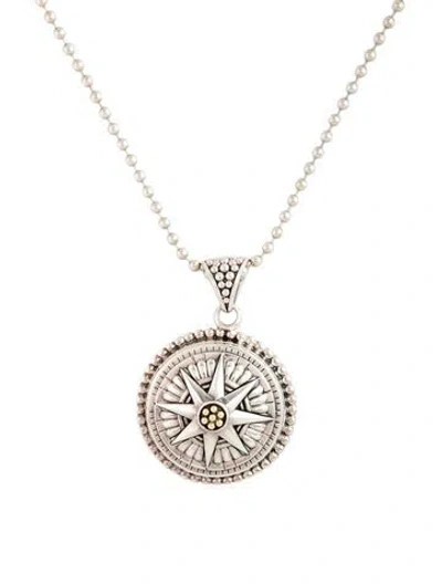Pre-owned Lagos Compass Pendant Necklace, 34" In Multicolor