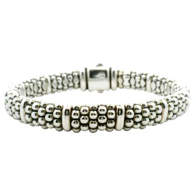 Pre-owned Lagos Contemporary Sterling Silver Caviar Bead Bracelet In Multiple