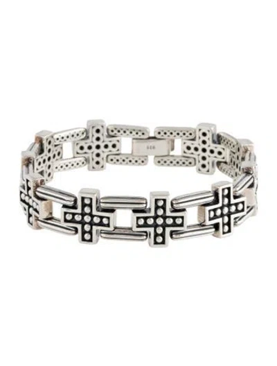 Pre-owned Lagos Cross Link Bracelet, 7.25" In Multi