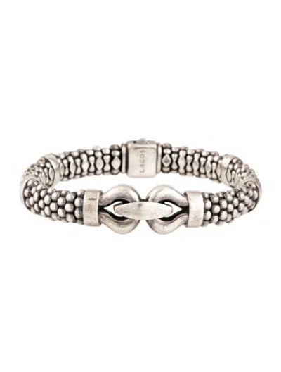 Pre-owned Lagos Derby Caviar Buckle Bracelet, 6.75", 6.75" In Multicolor