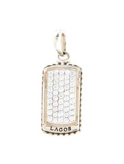 Pre-owned Lagos Diamond Anthem Small Tag Amulet Pendant In Multi