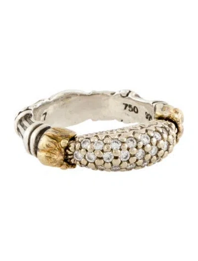 Pre-owned Lagos Diamond Arcadian Band Ring In Multi