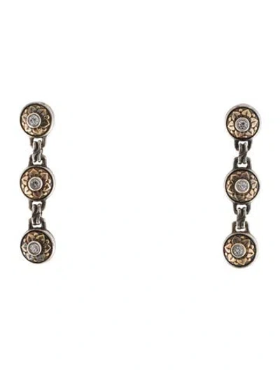 Pre-owned Lagos Diamond Arcadian Drop Earrings In Multi