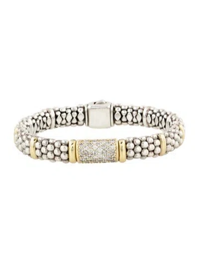 Pre-owned Lagos Diamond Caviar Bracelet In Multicolor