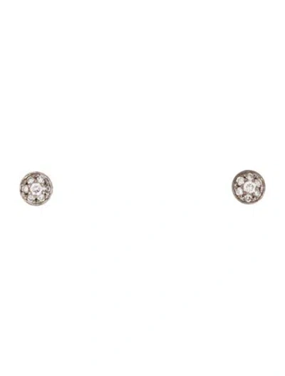 Pre-owned Lagos Diamond Caviar Cluster Stud Earrings In Multi