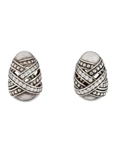 Pre-owned Lagos Diamond Caviar Earclip Earrings In Multi