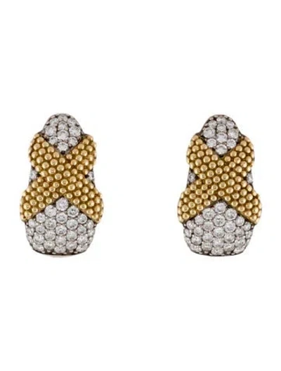 Pre-owned Lagos Diamond Caviar Lux Earclip Earrings In Multi
