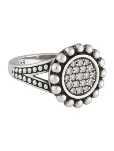 Pre-owned Lagos Diamond Caviar Spark Cocktail Ring In Multicolor
