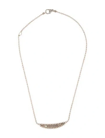 Pre-owned Lagos Diamond Caviar Spark Half-moon Pendant Necklace, 18" In Multi