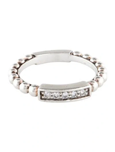 Pre-owned Lagos Diamond Caviar Spark Stacking Ring In Multicolor