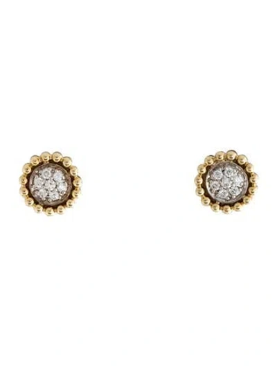 Pre-owned Lagos Diamond Caviar Stud Earrings In Multicolor