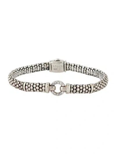 Pre-owned Lagos Diamond Circle Caviar Bracelet In Multicolor