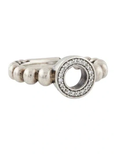 Pre-owned Lagos Diamond Circle Cocktail Ring In Multi
