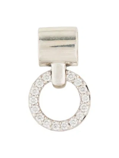 Pre-owned Lagos Diamond Circle Spark Pendant, 0.75" In Multicolor