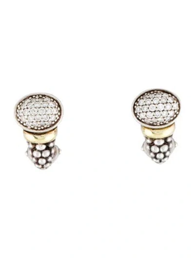 Pre-owned Lagos Diamond Clip On Earrings In Multi