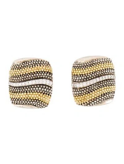 Pre-owned Lagos Diamond Earclip Earrings In Multi