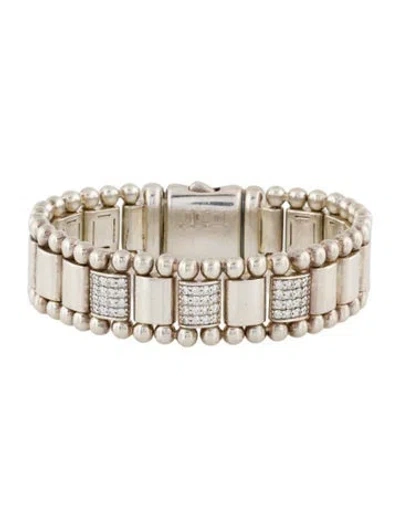 Pre-owned Lagos Diamond Link Bracelet, 5.75" In Multi