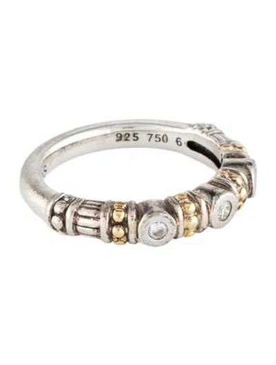 Pre-owned Lagos Diamond Rittenhouse Stacking Ring In Multi