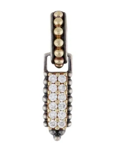 Pre-owned Lagos Diamond Single Drop Earring In Multi