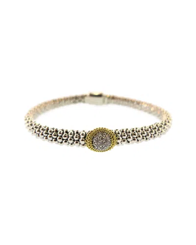 Lagos Diamonds & Caviar 18k & Silver 0.12 Ct. Tw. Diamond Bracelet In Gold