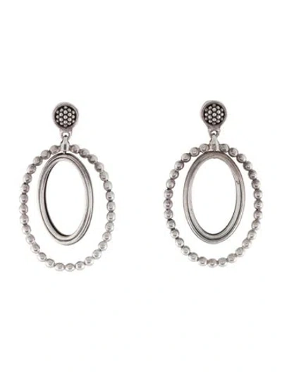 Pre-owned Lagos Double Oval Hoop Earrings In Multi