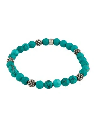 Pre-owned Lagos Dyed Magnesite Five Station Bead Bracelet, 6.75" In Multi
