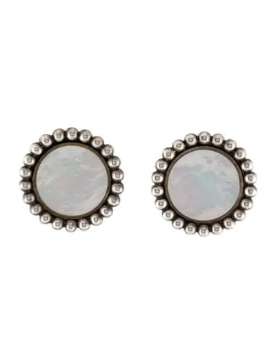 Pre-owned Lagos Dyed Mother Of Pearl Maya Earclips In Multi